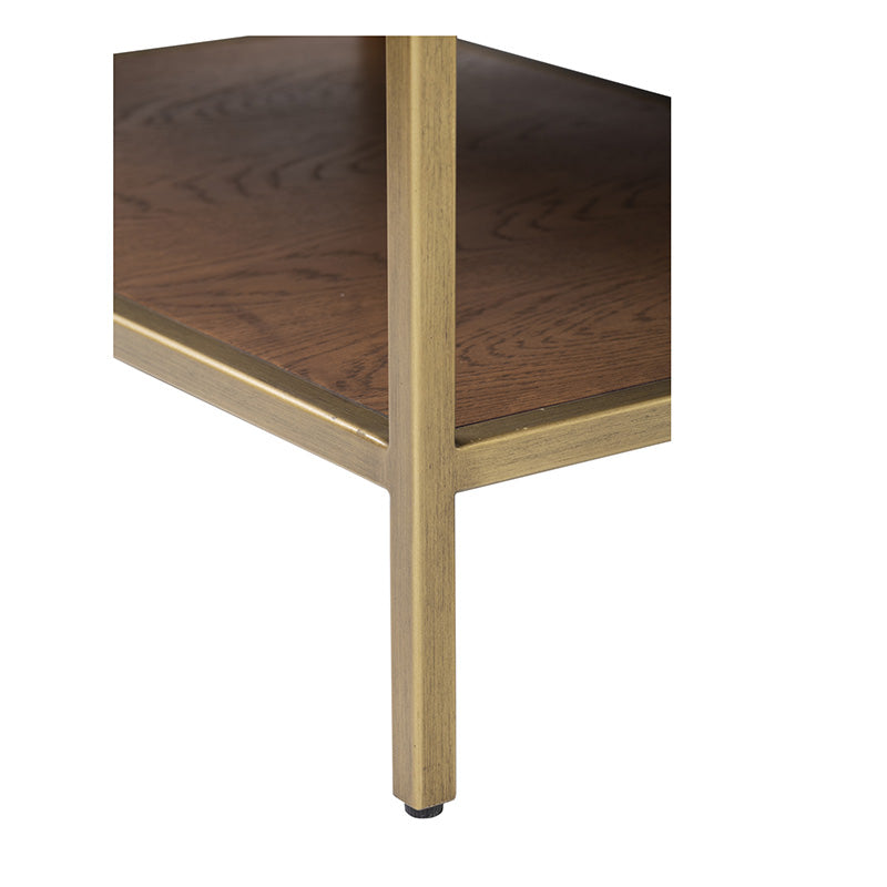 WILLINGHAM Bedside Table - Brass & Wood