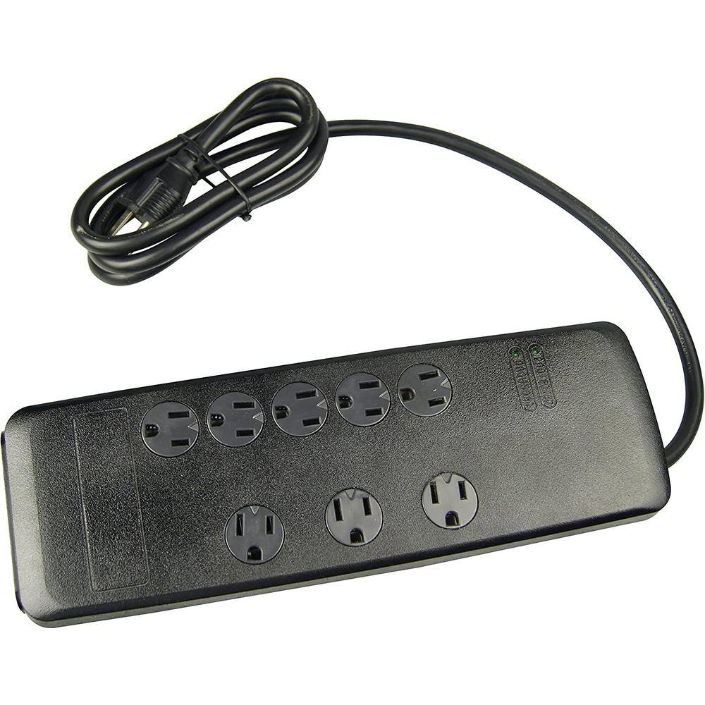 Woods 6 ft. 8-Outlet 3540-Joule Surge Protector Power Strip with Sliding Safety Covers and Circuit Breaker 41618