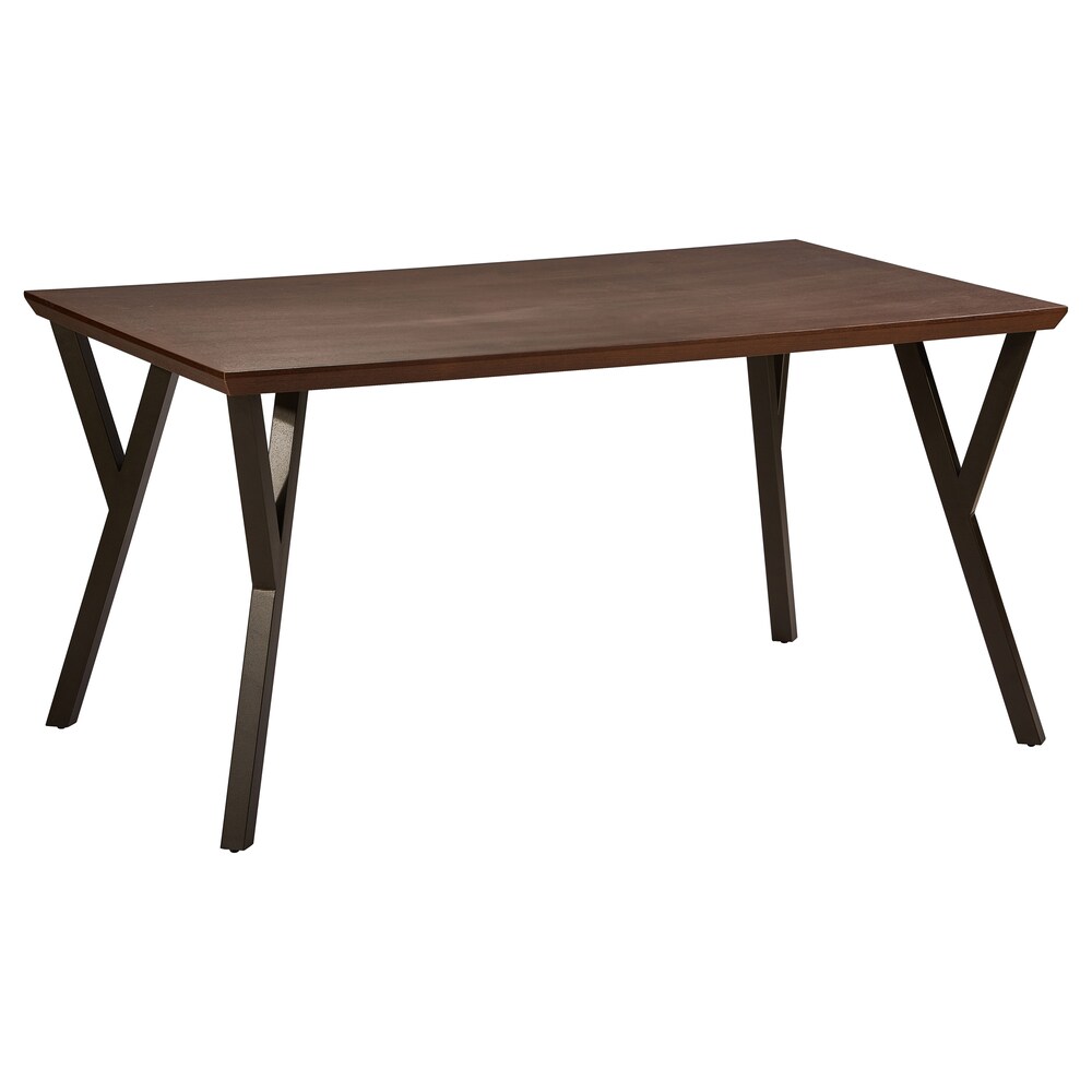 International Caravan Hamburg Contemporary Oak Dining Table   Brown