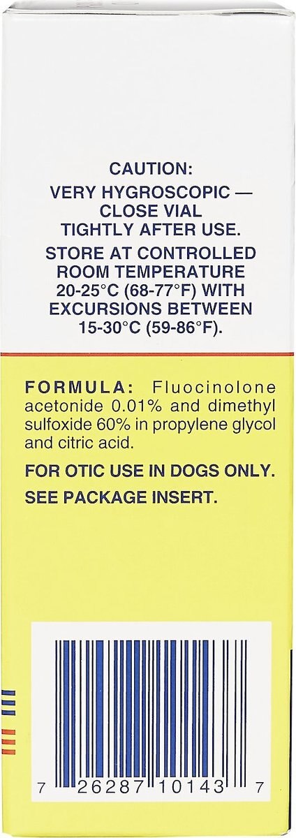 Synotic (fluocinolone acetonide 0.01% and dimethyl sulfoxide 60%) Otic Solution for Dogs