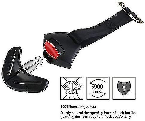 Car Seat Safety Buckle， Fixed Lock Buckle With Seat Belt Clip， Baby， Toddler And Child Harness