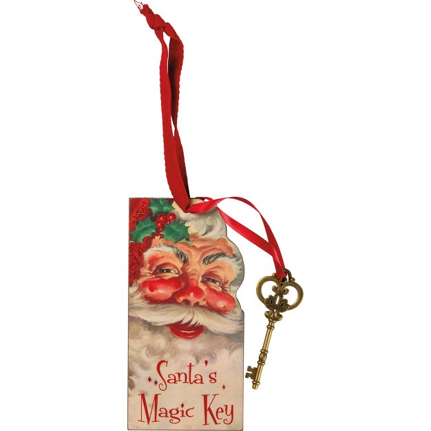 Primitives By Kathy Santa x27 s Magic Key Vintage Ornament