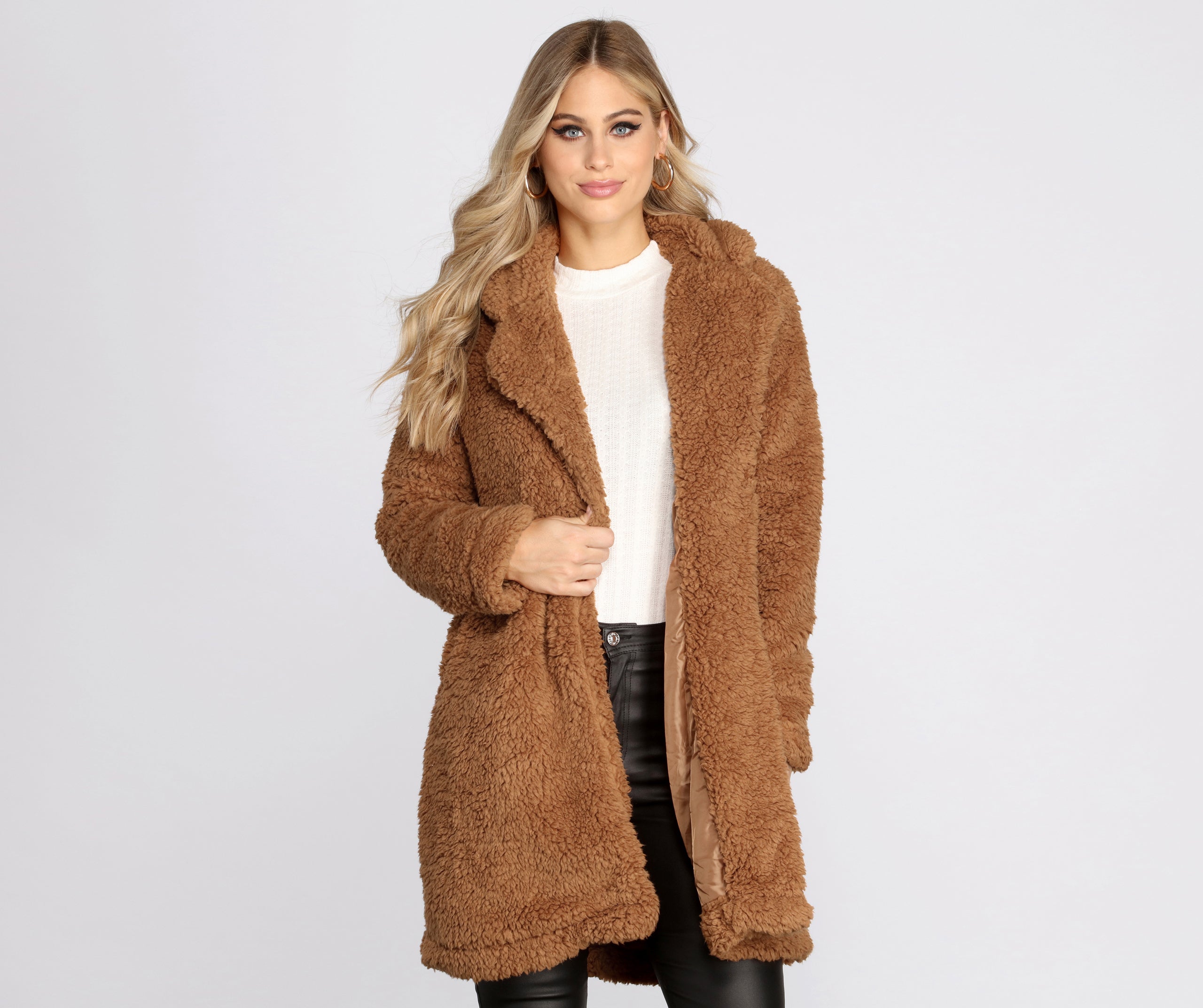 Fuzzy Feelings Long Line Jacket