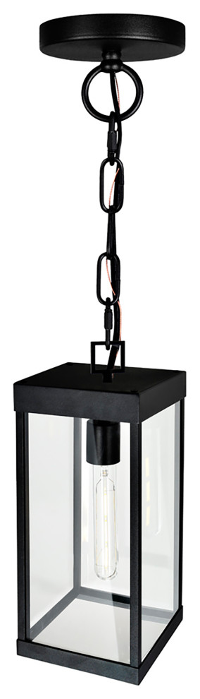 Windsor 1 Light Black Outdoor Ceiling Light   Transitional   Outdoor Flush mount Ceiling Lighting   by CWI Lighting  Houzz