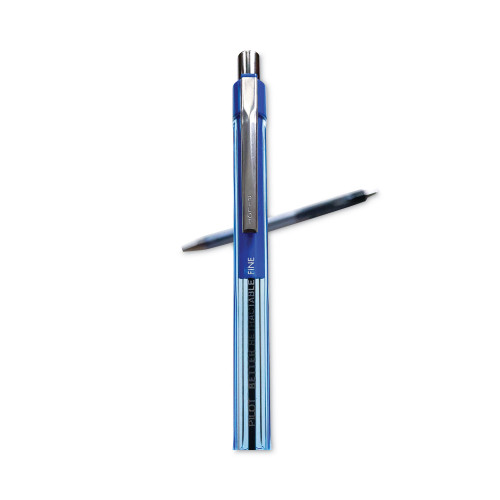 Pilot Better Retractable Ballpoint Pen， Fine 0.7mm， Blue Ink， Translucent Blue Barrel， Dozen (30001)