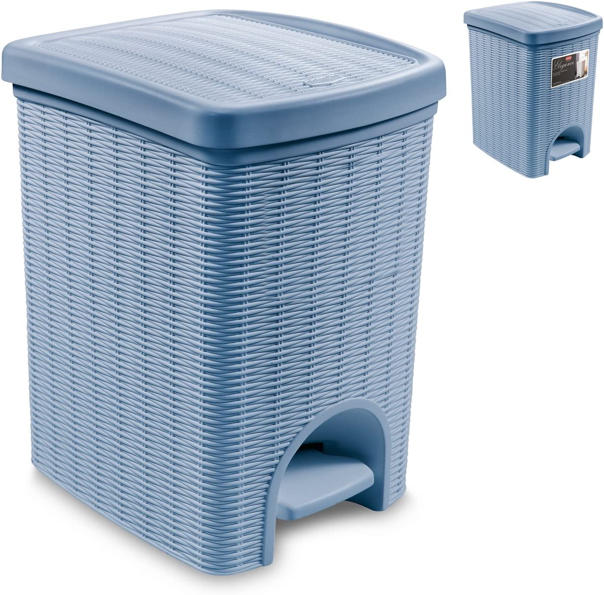 Elegance Dustbin, Dove Grey, 31 x 27.5 x 39 cm