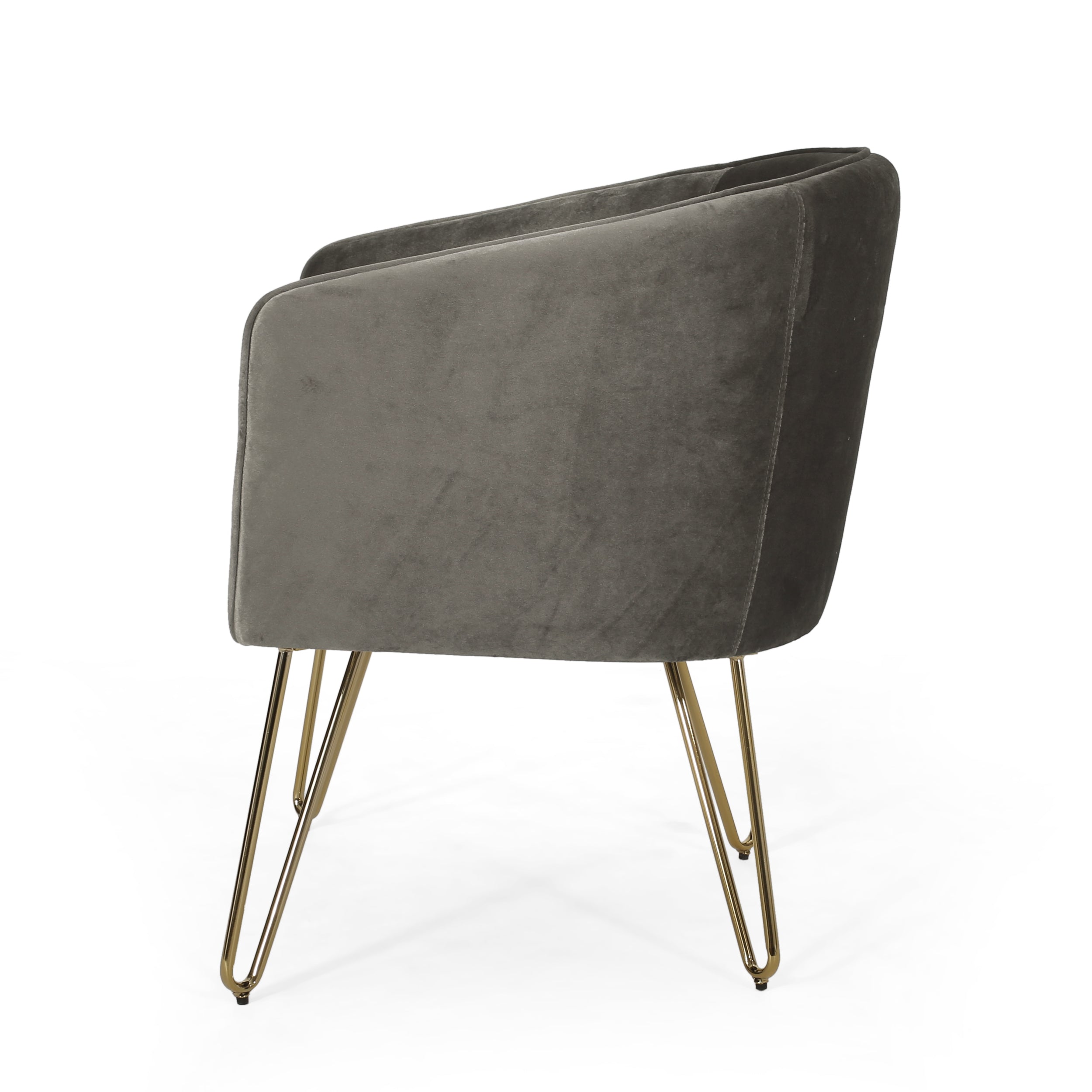 Paul Modern Glam Velvet Club Chair with Hairpin Legs