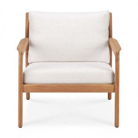 Fauteuil de jardin teck Jack ETHNICRAFT Blanc - Salon de jardin teck