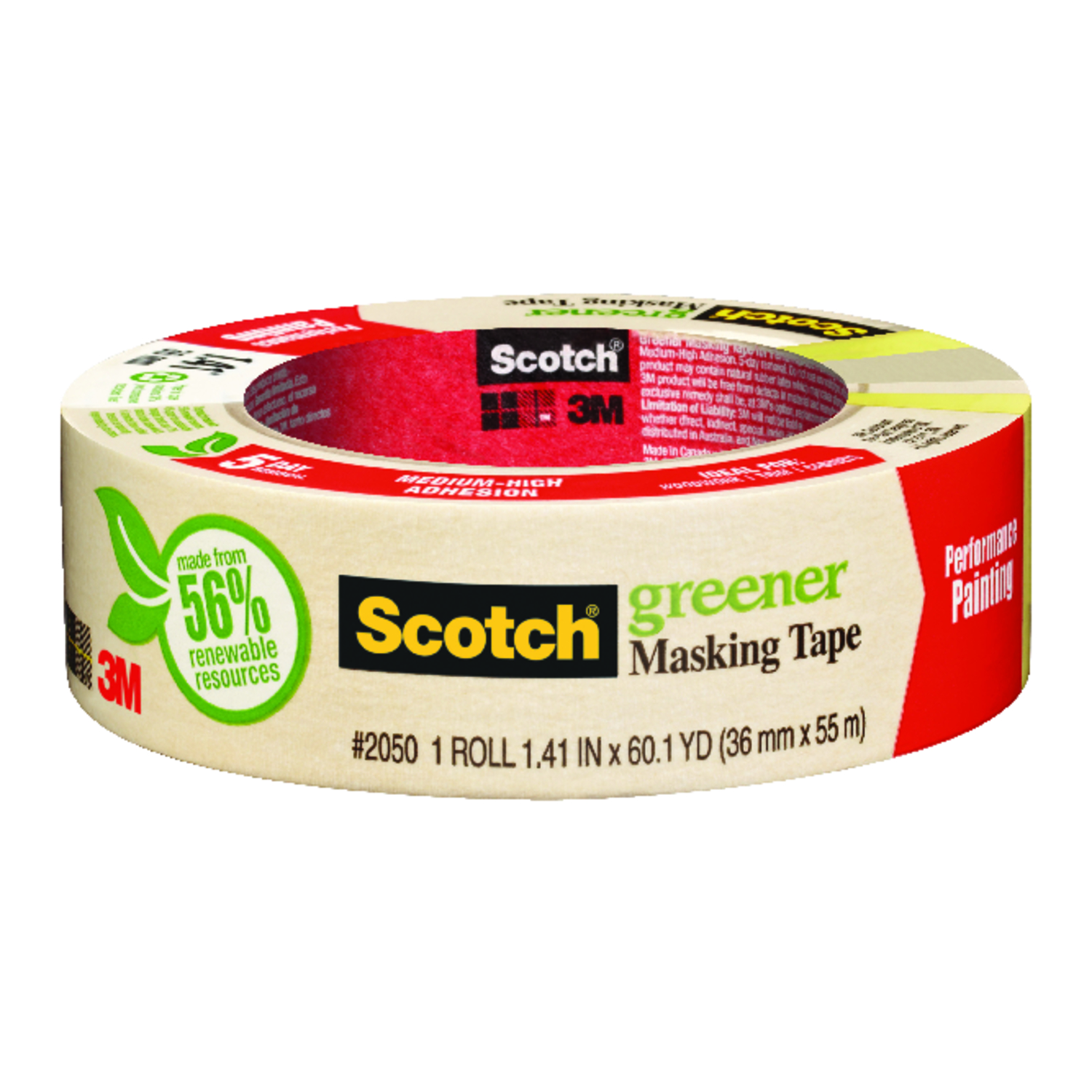 Scotch 1.41 in. W X 60.1 yd L Tan Medium Strength Masking Tape 1 pk