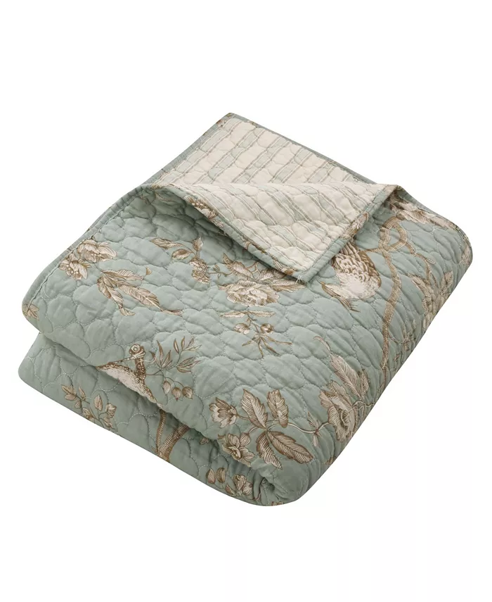 Levtex Lyon Toile Reversible Quilted Throw， 50 x 60