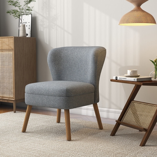 Upholstered Accent Chair Armchair Linen Side Chair