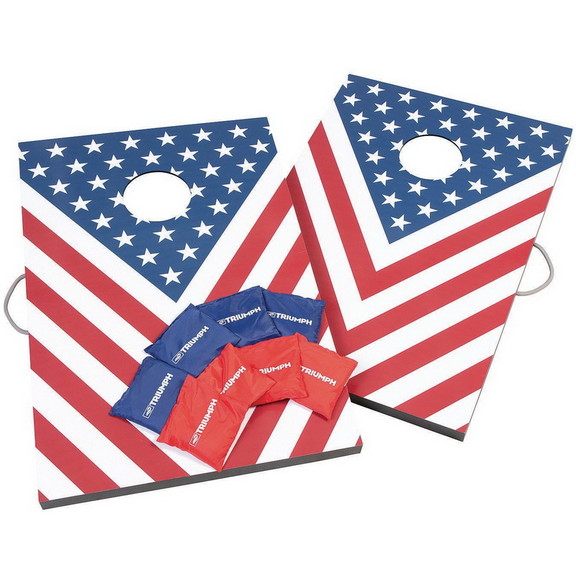 Triumph Sports Patriotic Wood Cornhole Toss Set