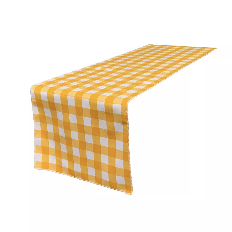 Polyester Gingham Checkered 14 By 108-inch Table Runner