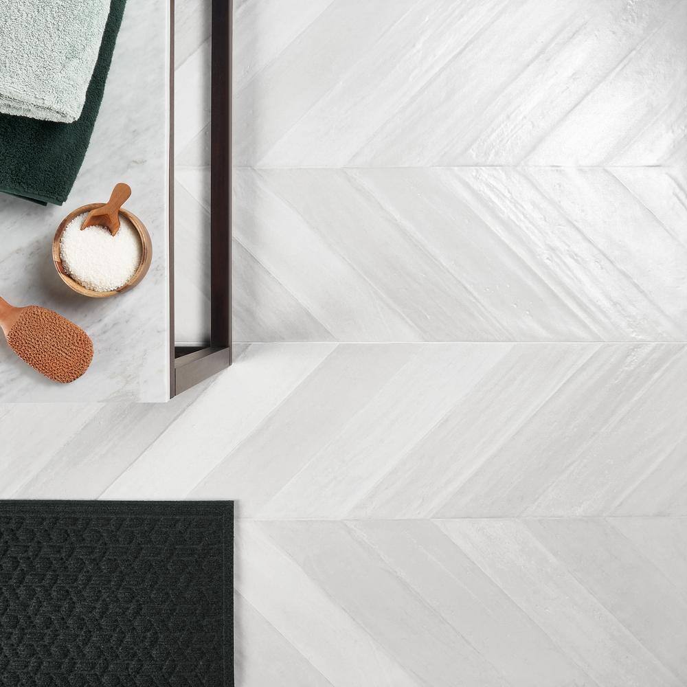 Ivy Hill Tile Nord White 23.42 in. x 47.04 in. Natural Porcelain Floor and Wall Tile (15.5 sq. ft.Case) EXT3RD106533