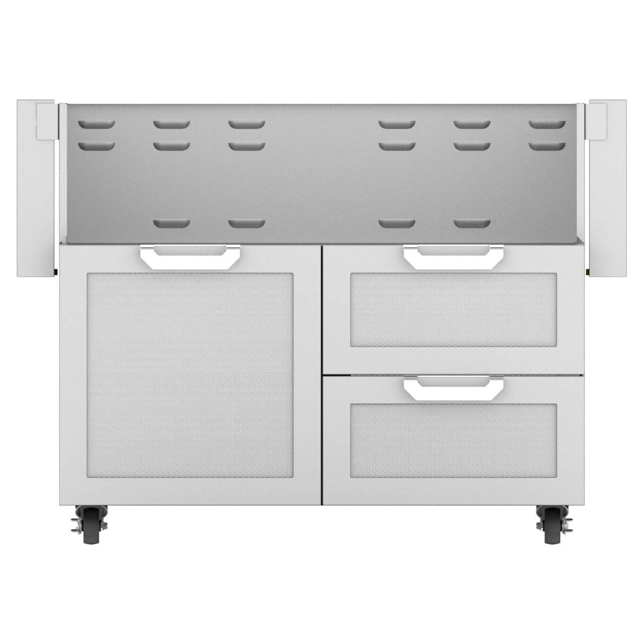 Hestan Double Drawer And Door Tower Cart For 42-Inch Gas Grill