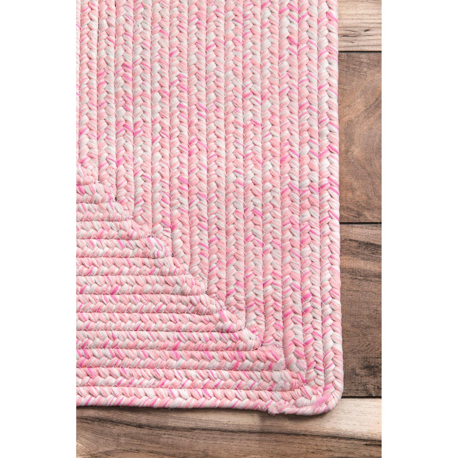 nuLOOM Wynn Braided Indoor/Outdoor Accent Rug， 2and#8242; x 3and#8242;， Pink