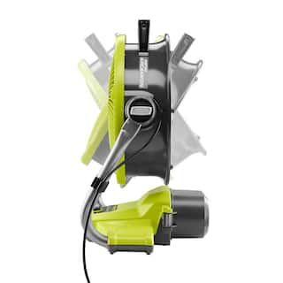 RYOBI ONE+ 18V Cordless Hybrid WHISPER SERIES 12 in. Misting Air Cannon Fan Kit with (2) 4.0 Ah Batteries and 18V Charger PCL850K1-PBP005