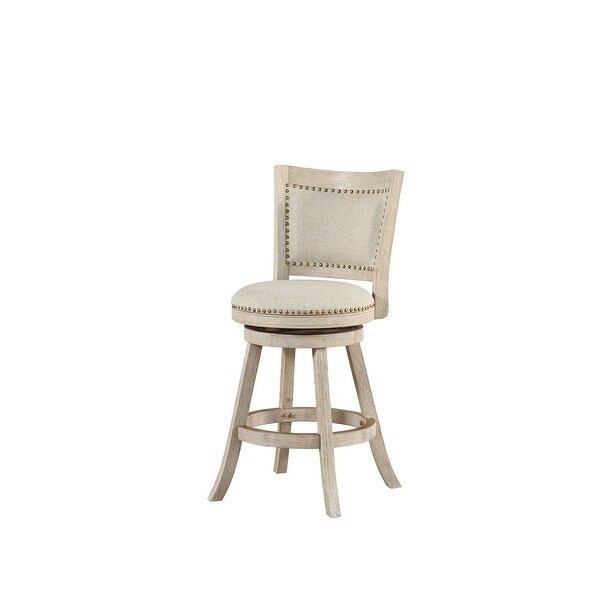 Melrose High Back Swivel Wood Counter Stool