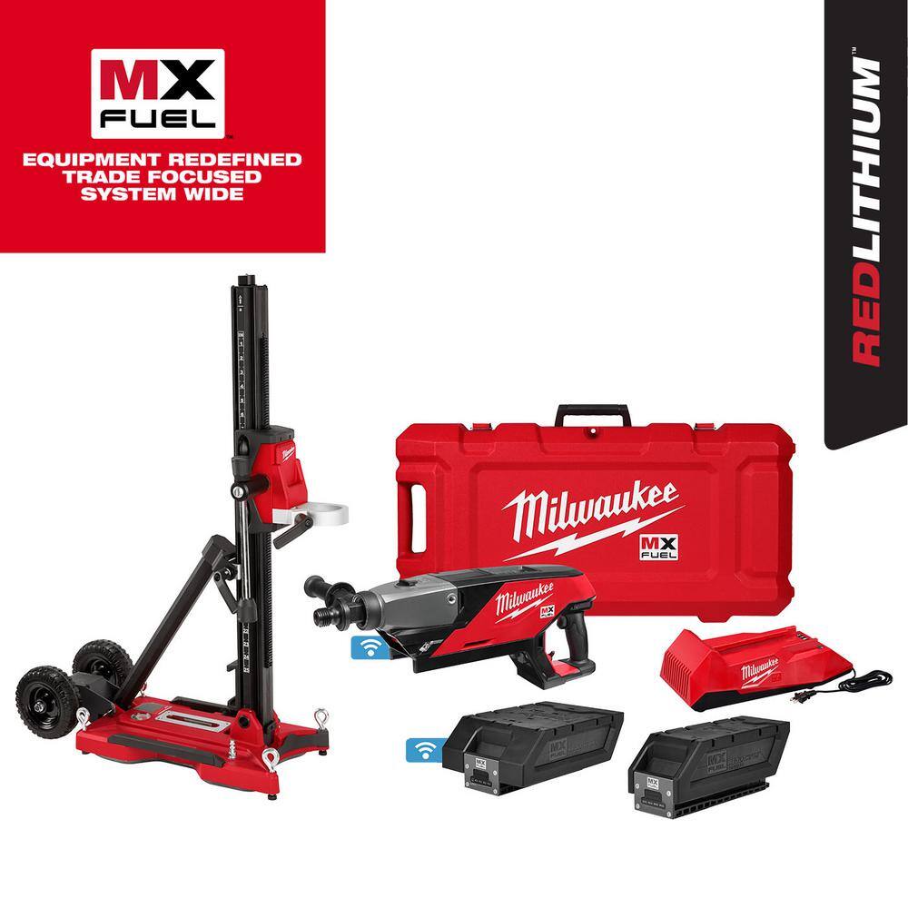 MW MX FUEL Lithium-Ion Cordless Handheld Core Drill Kit with Stand 2 Batteries and Charger MXF301-2CXS