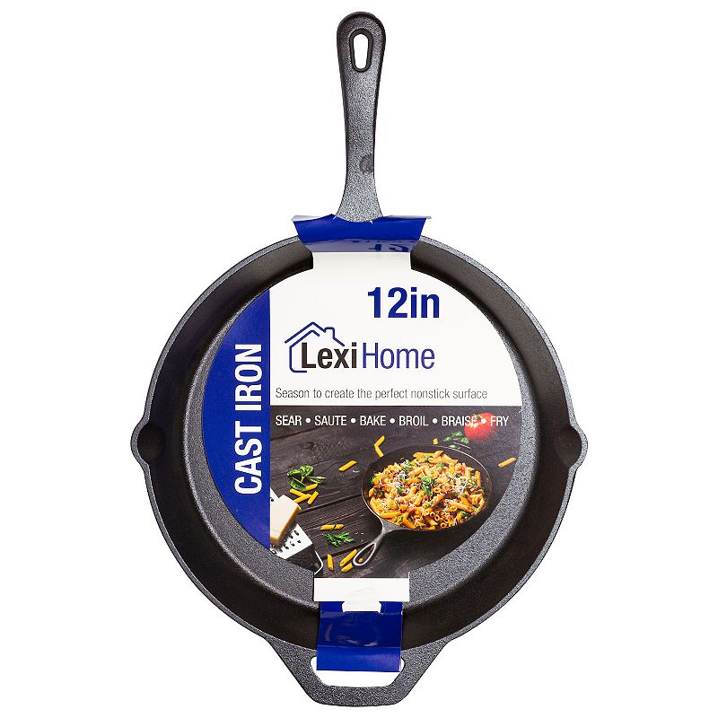 Heavy Duty Pre Seasoned Cast Iron Frying Pan， 10 Inch Fry Pan