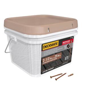 Deckmate #9 2-12 in. Red Exterior Self-Starting Star Flat-Head Wood Deck Screws (25 lbs.1823 pcs) 212DMR25BK