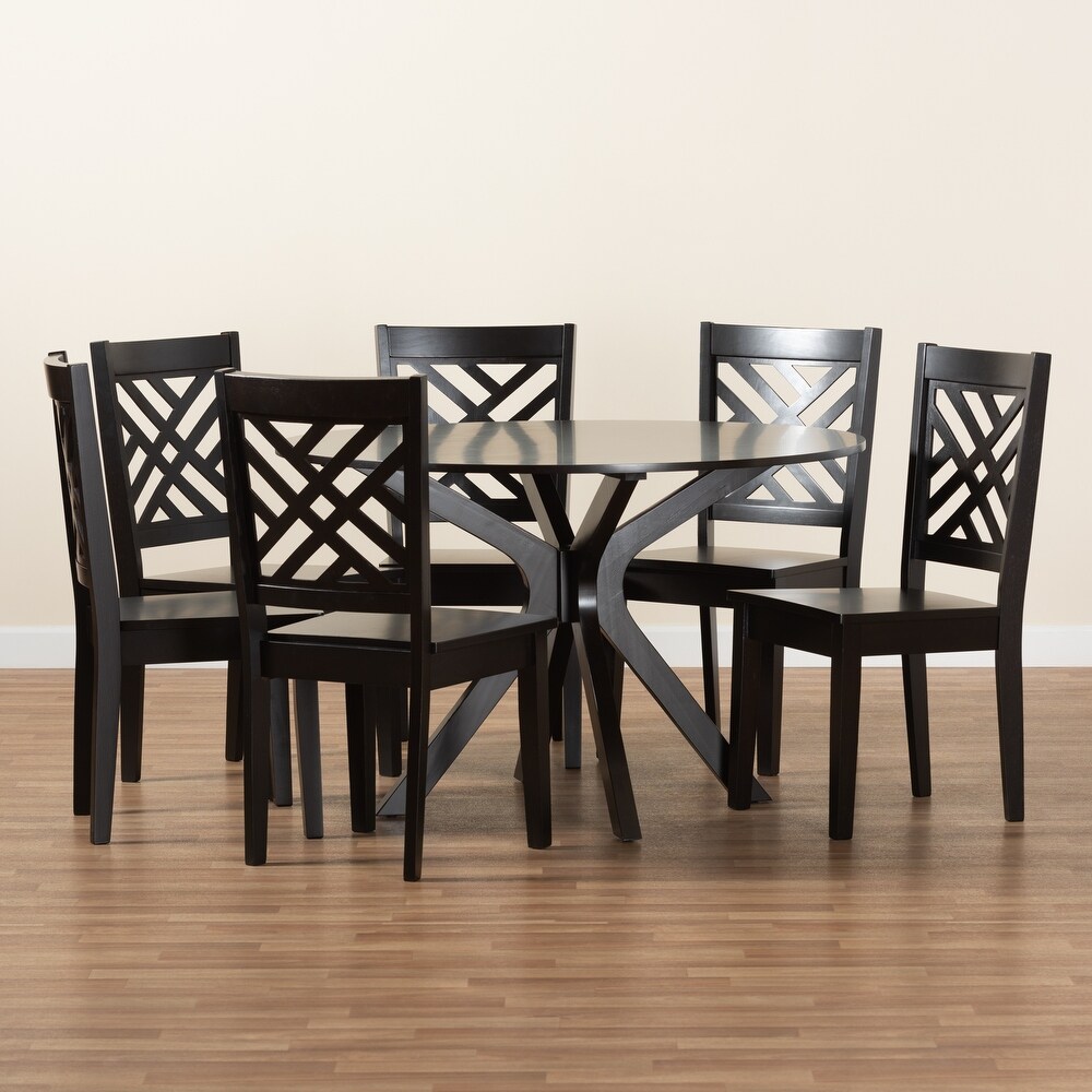 Ela Modern and Contemporary 7 Piece Dining Set