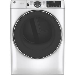 GE 7.8 cu.ft. vented Smart Front Load Gas Dryer in White with Steam and Sanitize GFD65GSSVWW