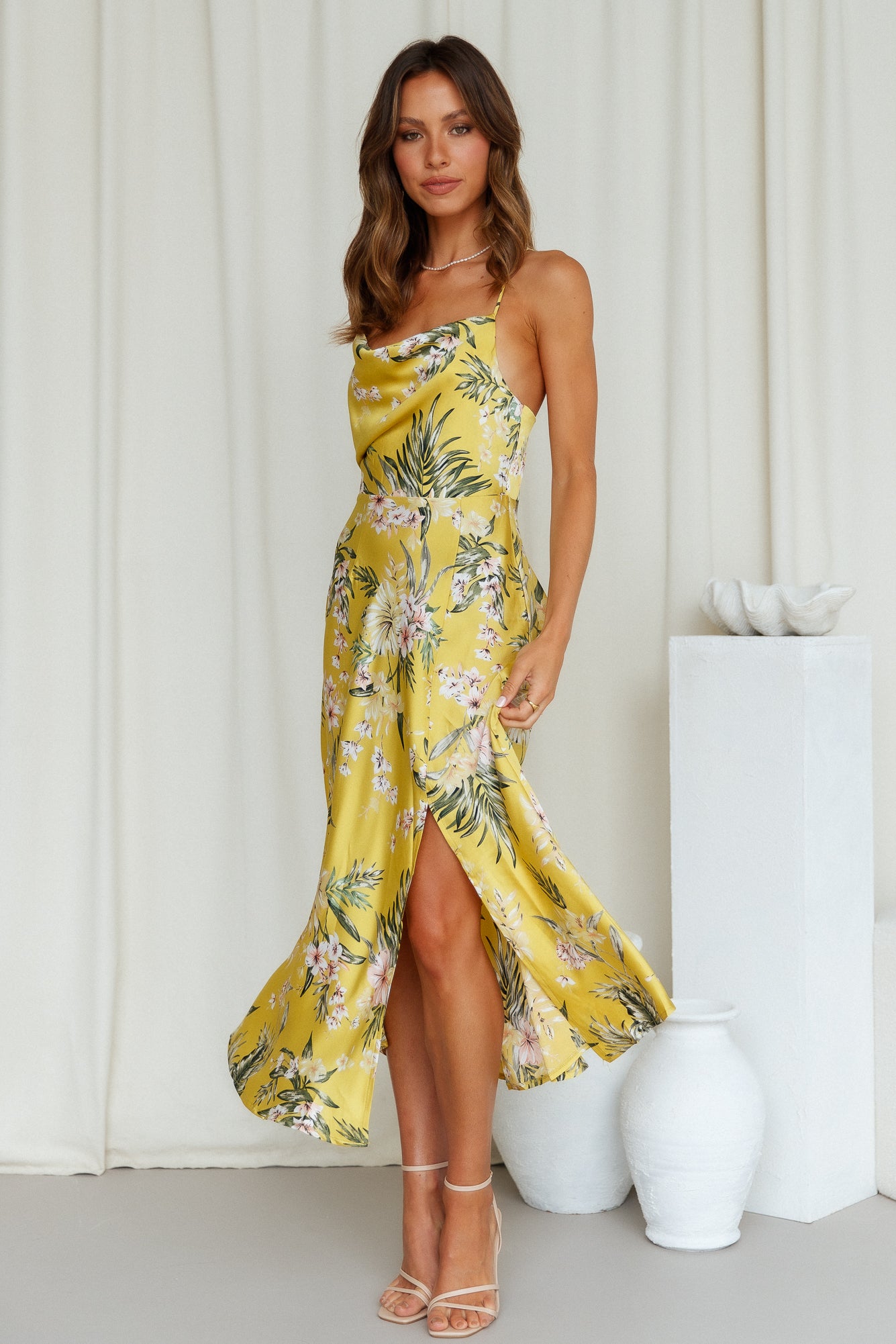 Heart In The Sun Midi Dress Yellow