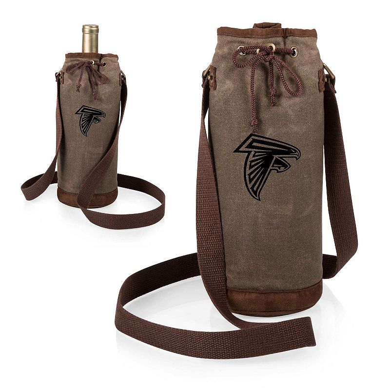 Picnic Time Atlanta Falcons Waxed Canvas Wine Tote