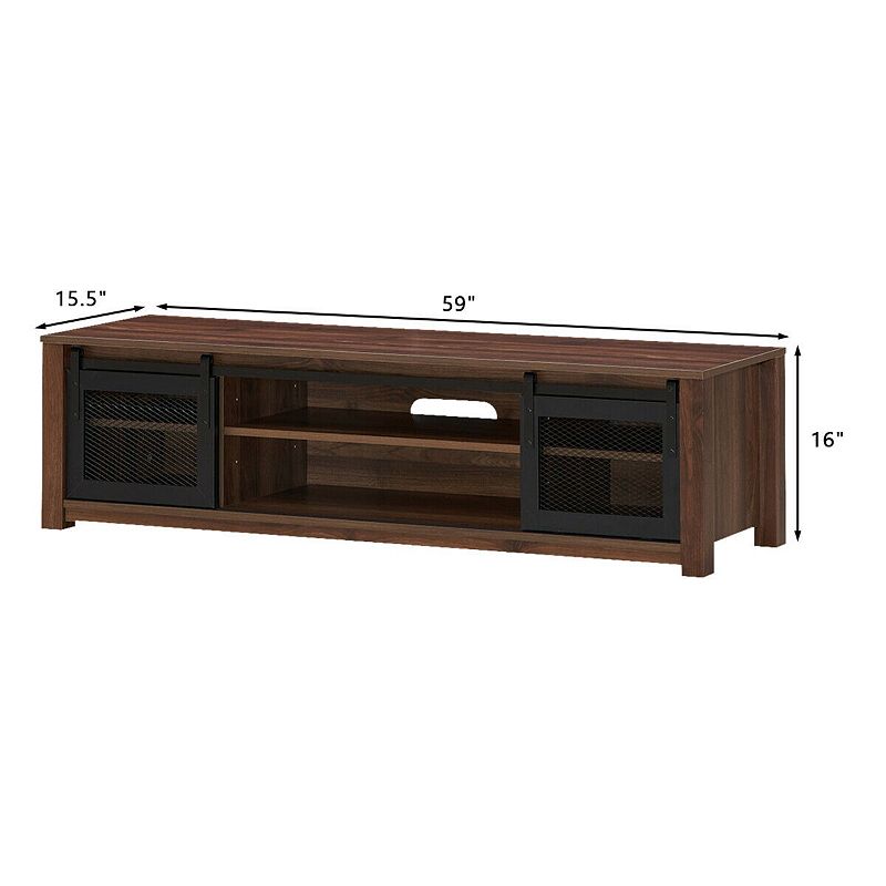 TV Stand Entertainment Center for TV's up to 65 Inch with Adjustable Shelves