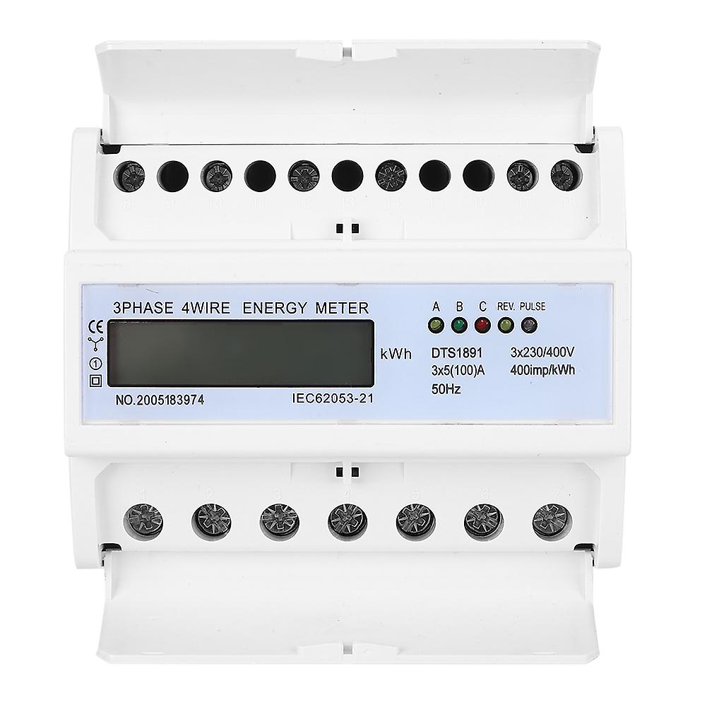 Rail Energy Meter 3phase 4wire 7p Lcd Downand#8209;in Downand#8209;out Portable Digital Integrated Circuits