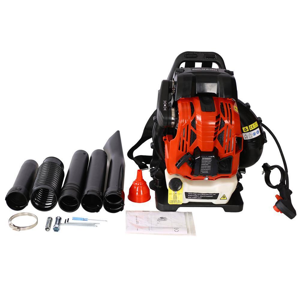 Kadehome 192 MPH 750 CFM 76cc 4 Stroke Gas Backpack Leaf Blower with Extension Tube GH-067