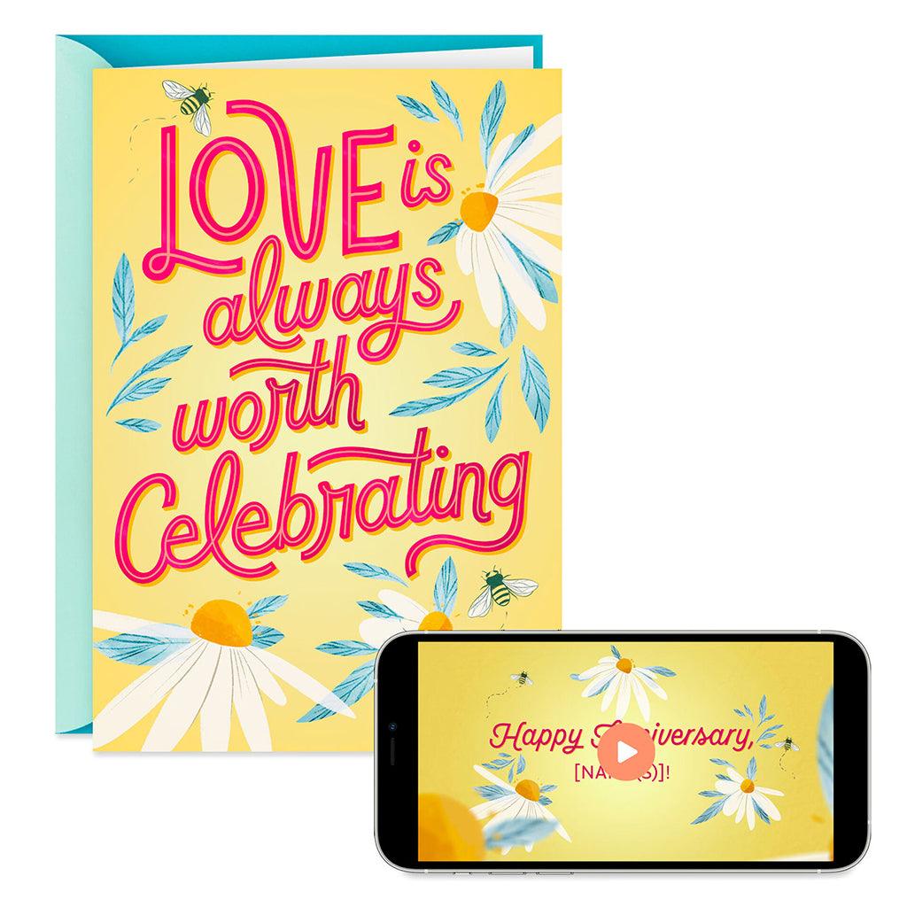 Hallmark  Love Worth Celebrating Video Greeting Anniversary Card