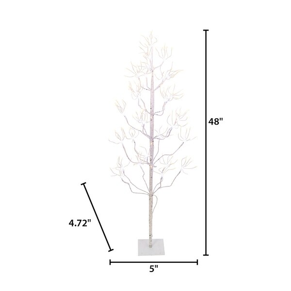 4 ft Tall Birch Tree with 336 LEDs Lights