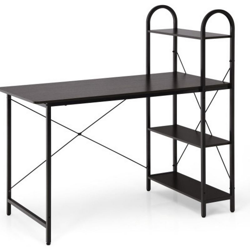 48-Inch Reversible Computer Desk with Storage Shelf