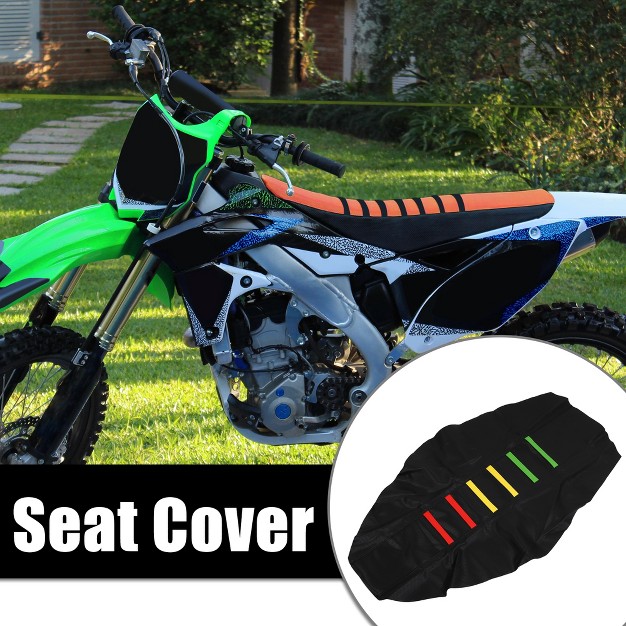 Unique Bargains Motorcycle Pit Dirt Bike Faux Leather Soft Seat Cover Multicolor 1 Pc