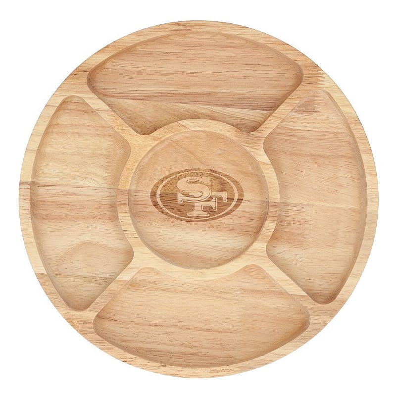 The Memory Company San Francisco 49ers Wood Chip and Dip Serving Tray