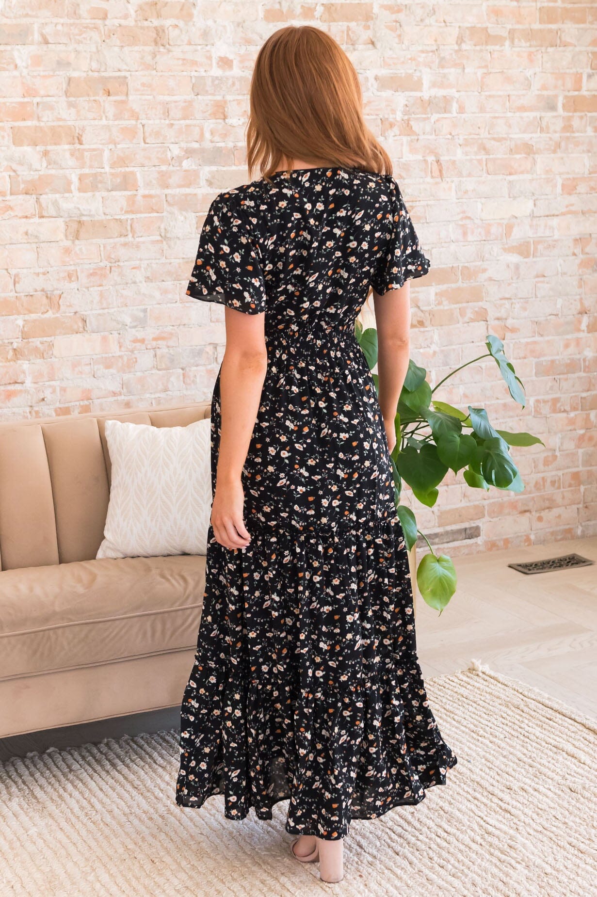 New Eden Dress-Floral Black