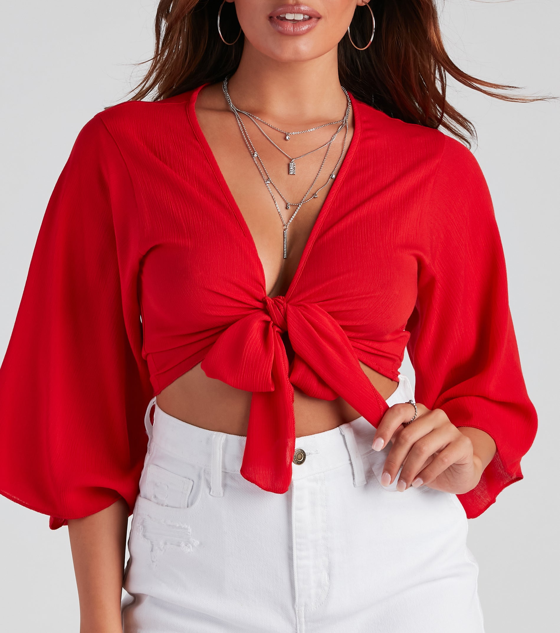 Set Sail Tie-Front Crop Top