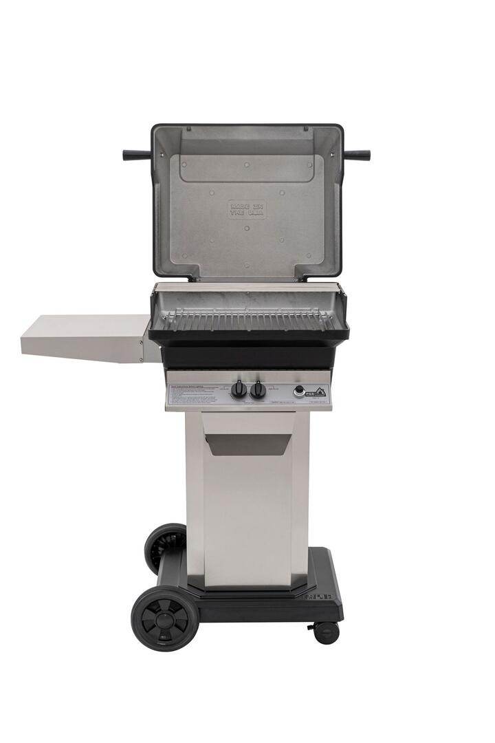 PGS ASPED-ANC Mounting Kit with Stainless Steel Pedestal and ANC Natural Gas Portable Base (Grill Head Not Included)