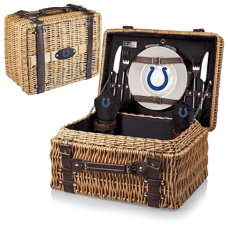 Picnic Time Indianapolis Colts Champion Willow Picnic Basket with Service for 2