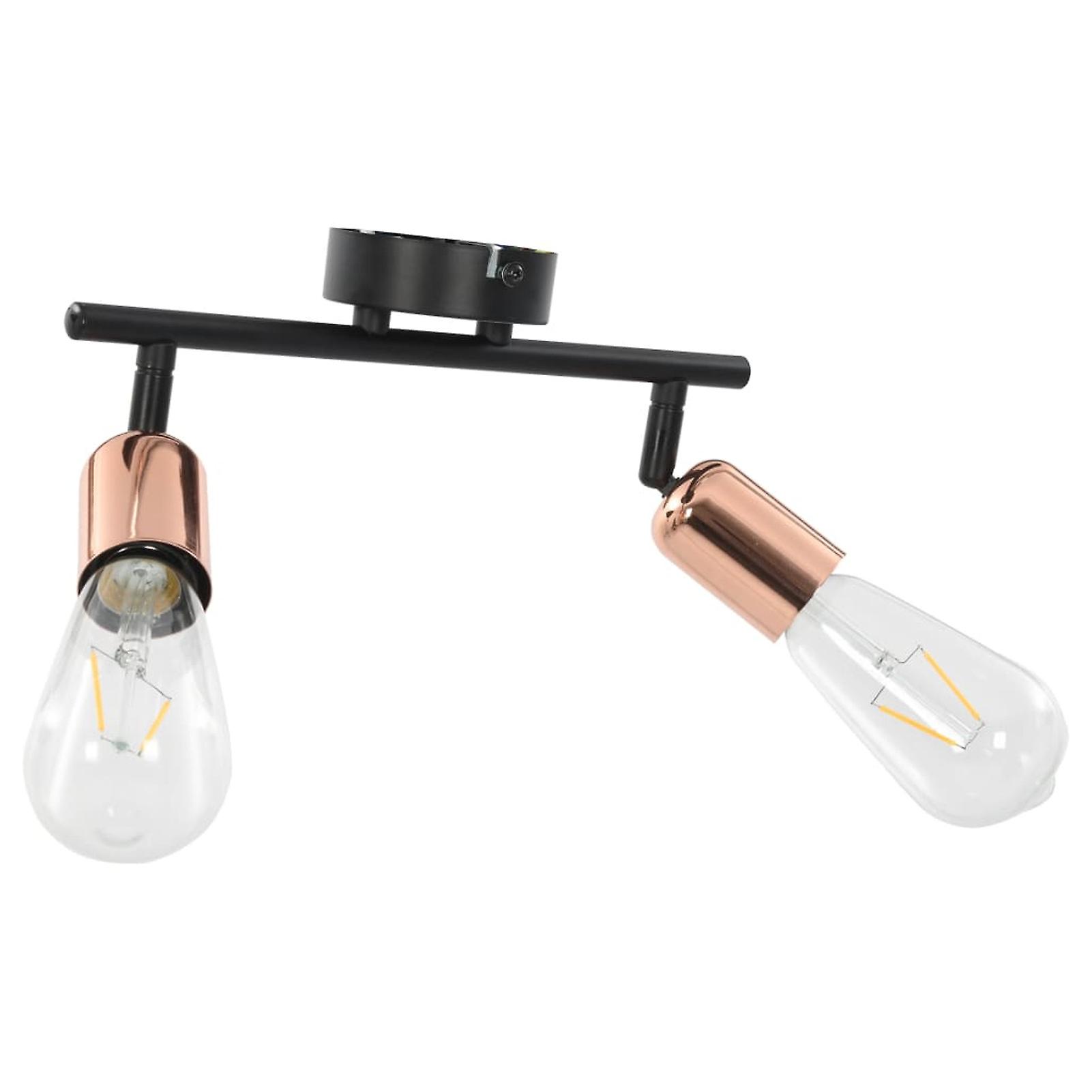 2-way Spotlight With 2 W Black And Copper E27 Incandescent Bulbs No.333523