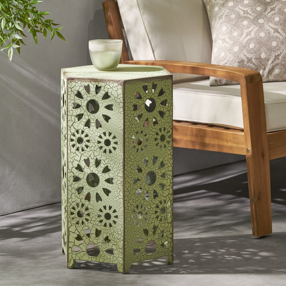 Eliana Outdoor 14 inch Side Table by Christopher Knight Home