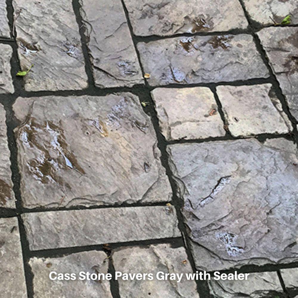 Natural Concrete Products Co Cass Stone 100 sq. ft. Gray Concrete Paver Kit CASSG