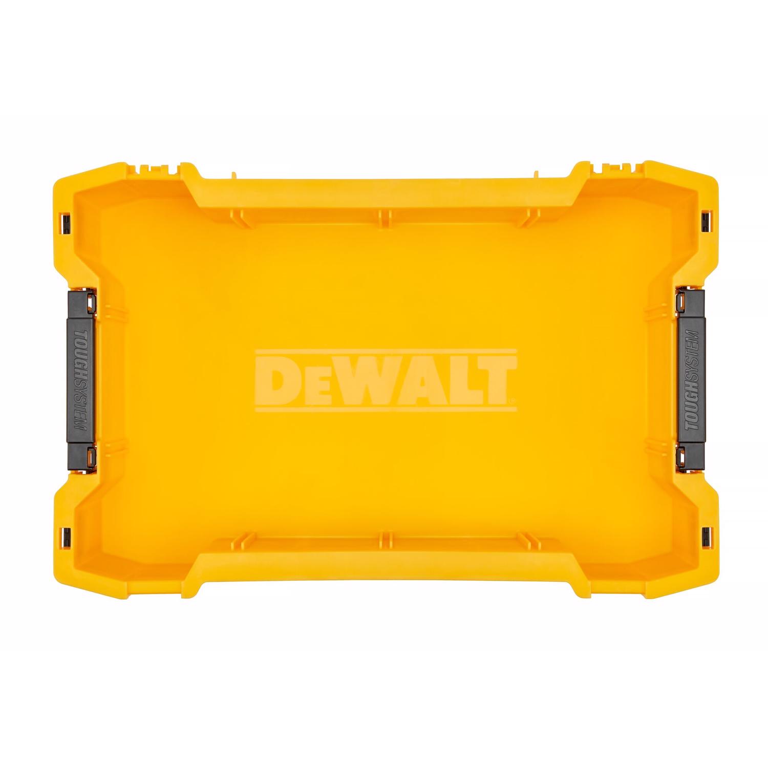 DeWalt ToughSystem 12.05 in. W X 4.5 in. H Deep Tool Tray Polypropylene 1 compartments Black/Yellow