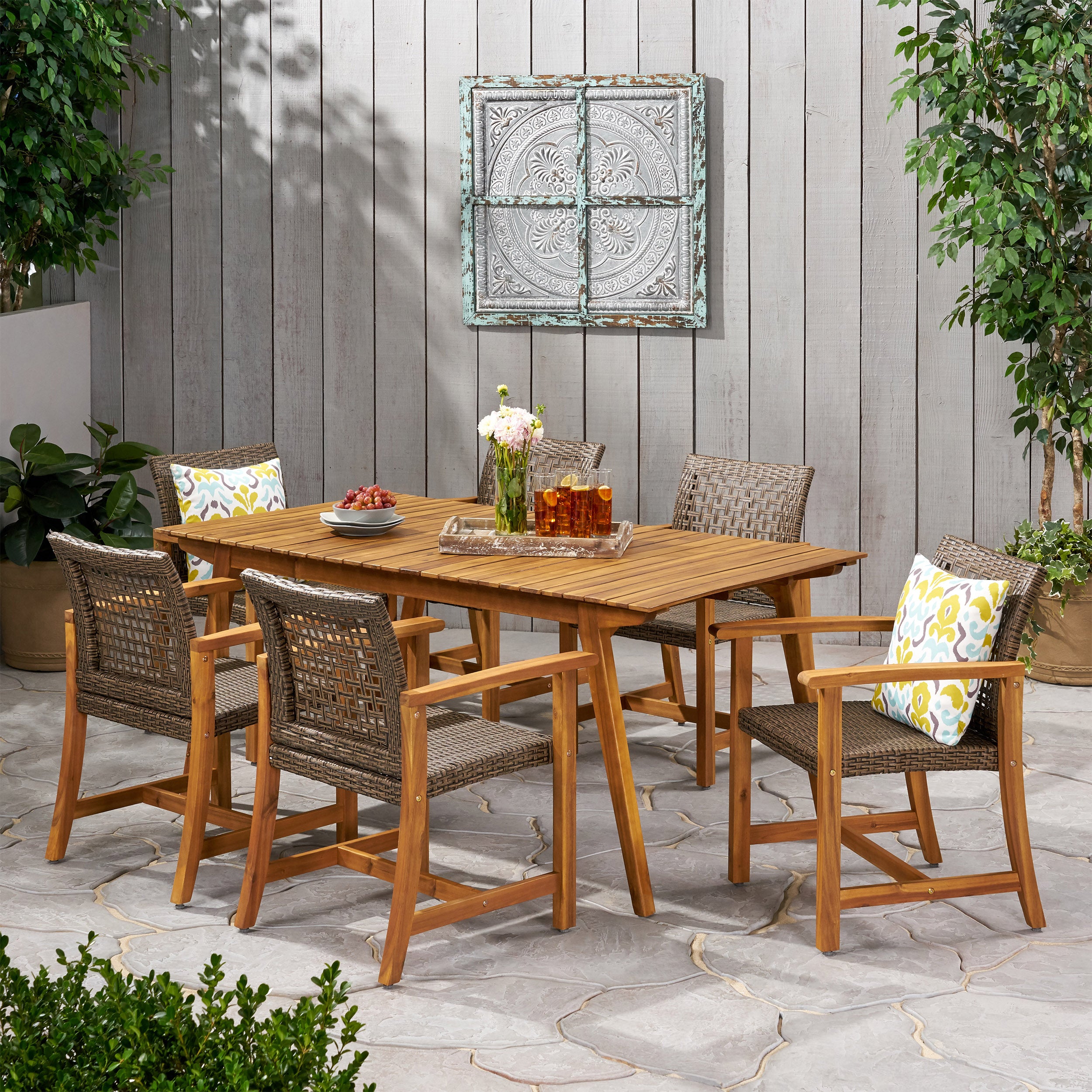 Jovana Outdoor 6 Seater Dining Set