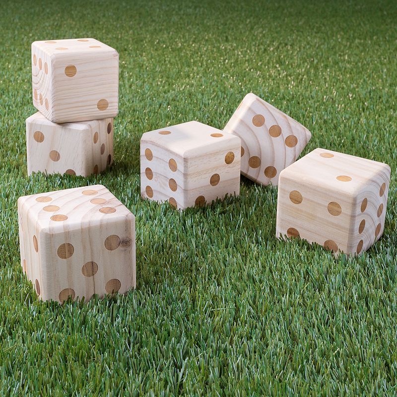 Hey! Play! Giant Wooden Yard Dice Outdoor Lawn Game