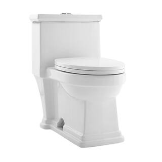 Swiss Madison Voltaire 1-Piece 0.81.28 GPF Dual Flush Elongated Toilet in White Seat Included SM-1T113