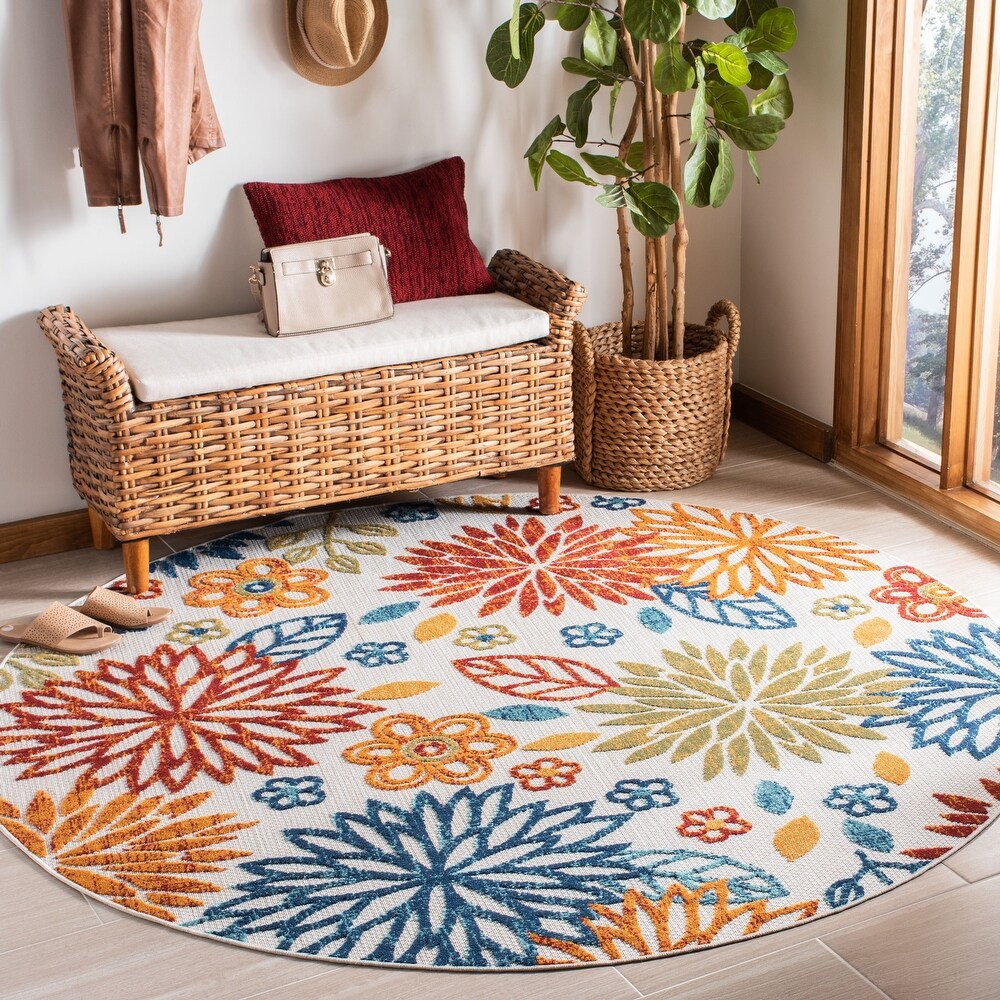 SAFAVIEH Cabana Lyla Indoor/ Outdoor Waterproof Patio Floral Rug