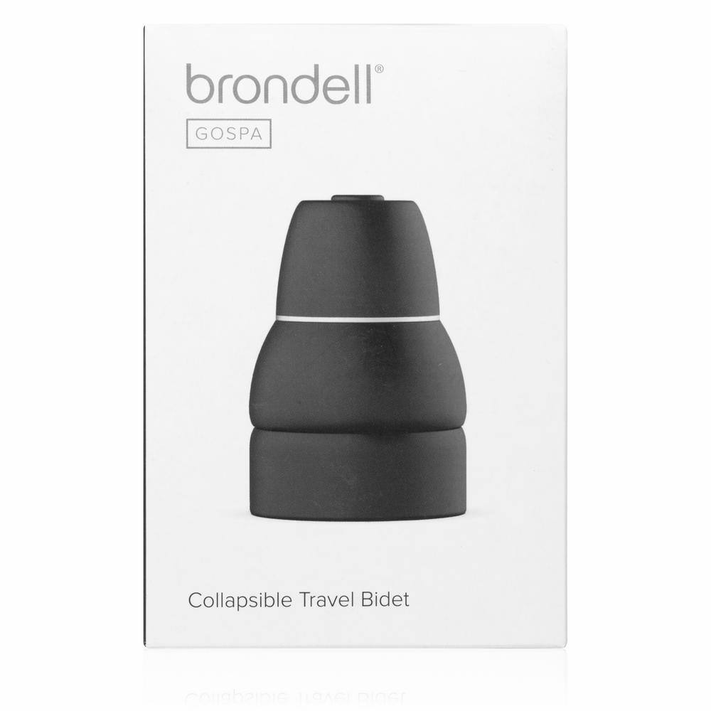 Brondell GoSpa Collapsible Portable Travel Bidet with Retractable Nozzle in Black GS-60BLK